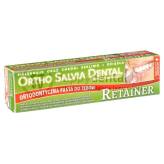 ORTHO SALVIA DENTAL Retainer Time 75ml - PASTA wspomagająca remineralizację dla osób po leczeniu ortodontycznym (zielona)