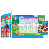 BRUSH-BABY SET KidzSonic (6+) + pasta Spermint 75ml (6+) - profesjonalny zestaw do pielęgnacji zębów dziecka + Kalendarz Mycia Zębów!