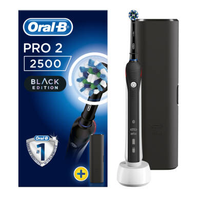 BRAUN Oral-B PRO-2500 BLACK EDITION - szczoteczka elektryczna z końcówką CrossAction