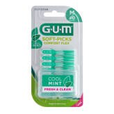 GUM Soft-Picks Comfort Flex MINT 670 MEDIUM 40szt. - gumowe wykałaczki do zębów o smaku miętowym