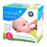 BRUSH-BABY Dental Wipes 28 szt.- chusteczki higieniczne z ksylitolem do czyszczenia dziąseł i pierwszych ząbków