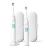 Philips SONICARE 4300 Protective Clean HX6807/35 WHITE 2szt. - zestaw dwóch szczoteczek sonicznych z końcówkami Optimal White (E3236)