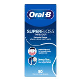 ORAL-B SuperFloss THREADER 60cm x 50szt. - nić dentystyczna z cienką gąbką czyszczącą do mostów, aparatów