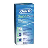 ORAL-B SuperFloss 60cm x 50szt. - nić dentystyczna z cienką gąbką czyszczącą do mostów, aparatów