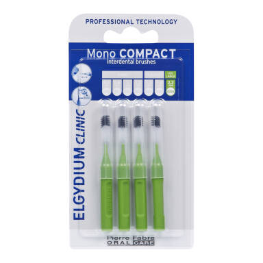 ELGYDIUM Mono COMPACT-6 (zielone) 4szt. - szczoteczki międzyzębowe 2,2mm