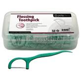 POLYDENT Flossing Toothpick 200szt. - nicio-wykałaczki do bezpiecznego oczyszczania przestrzeni międzyzębowych
