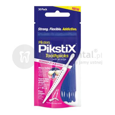 PIKSTERS PikstiX wykałaczki do zębów o przekroju w kształcie trójkąta 30 sztuk (E2883)