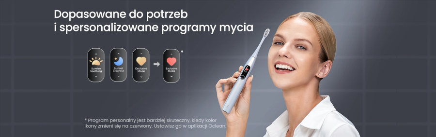 OCELAN X PRO Digital program personalizacji trybu szczotkowania