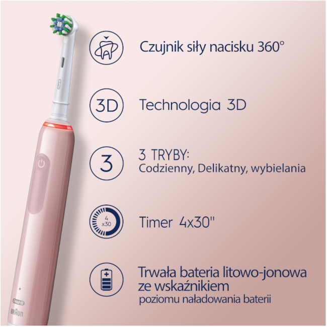 Orab-B PRO Series-3 PINK szczoteczka elektryczna