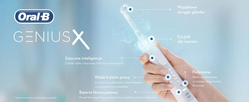 Oral-B GENIUS X 20000 szczoteczka elektryczna Oral-B GENIUS X 20000 szczoteczka elektryczna