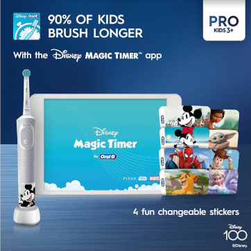 BRAUN Oral-B PRO Kids 3+ DSINEY kolorowe najklejki na szczoteczkę BRAUN Oral-B PRO Kids 3+ DSINEY kolorowe najklejki na szczoteczkę