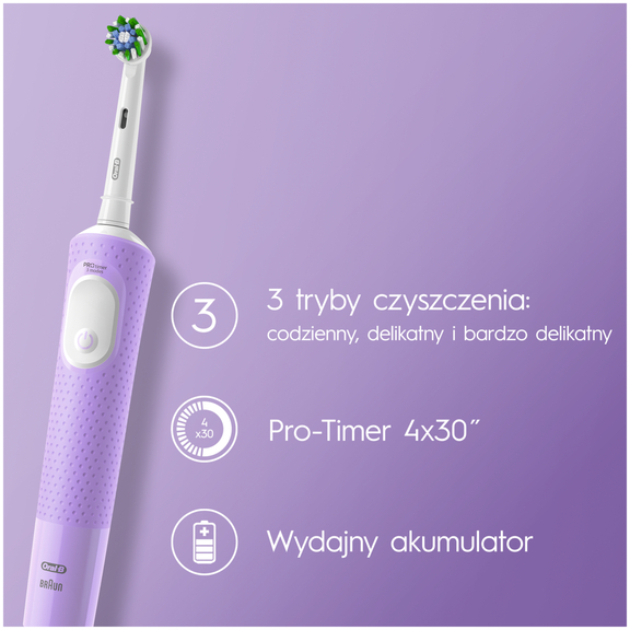 Braun Oral-B Vitality PRO XClean Lilac szczoteczka elektryczna do zębów