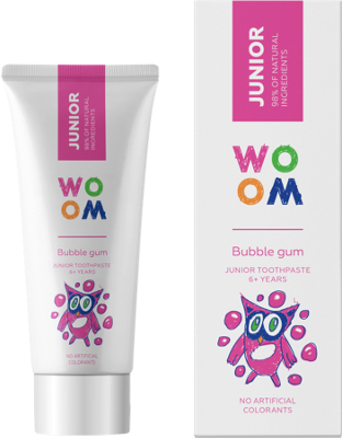 WOOM Junior Bubble gum pasta dla dzieci z ksylitolem
