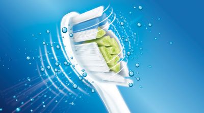 końcówka Sonicare Diamond Clean skutecznie rozbija zalegającą płytkę nazębną końcówka Sonicare Diamond Clean skutecznie rozbija zalegającą płytkę nazębną