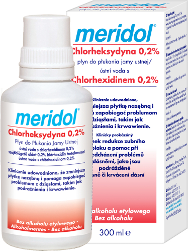 Meridol Chlorheksydyna antybakteryjny płyn do płukania jamy ustnej 