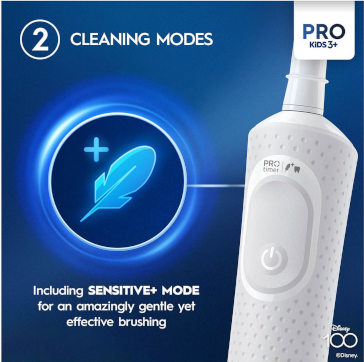 BRAUN Oral-B PRO 3+ Kids DISNEY specjalny tryb delikatnego czyszczenia